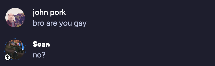 Scan says he isn't gay 😭